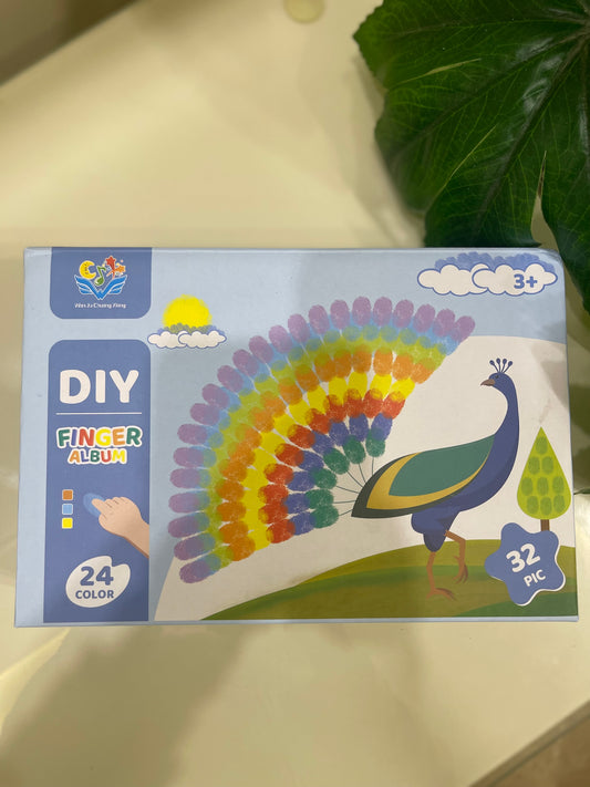Creative Finger Painting Book for Toddlers – Doodle & Color - 24 colors with 32 cards