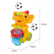 Battery Operated Elephant Toy with Light and Sound for Kids