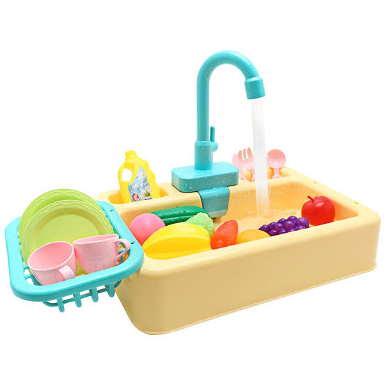 Electric Dishwasher Sink Kitchen Set- Yellow