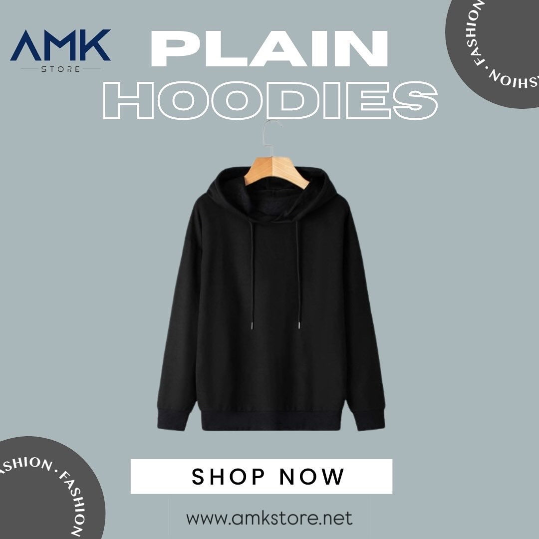 Plain Hoodies - Black
