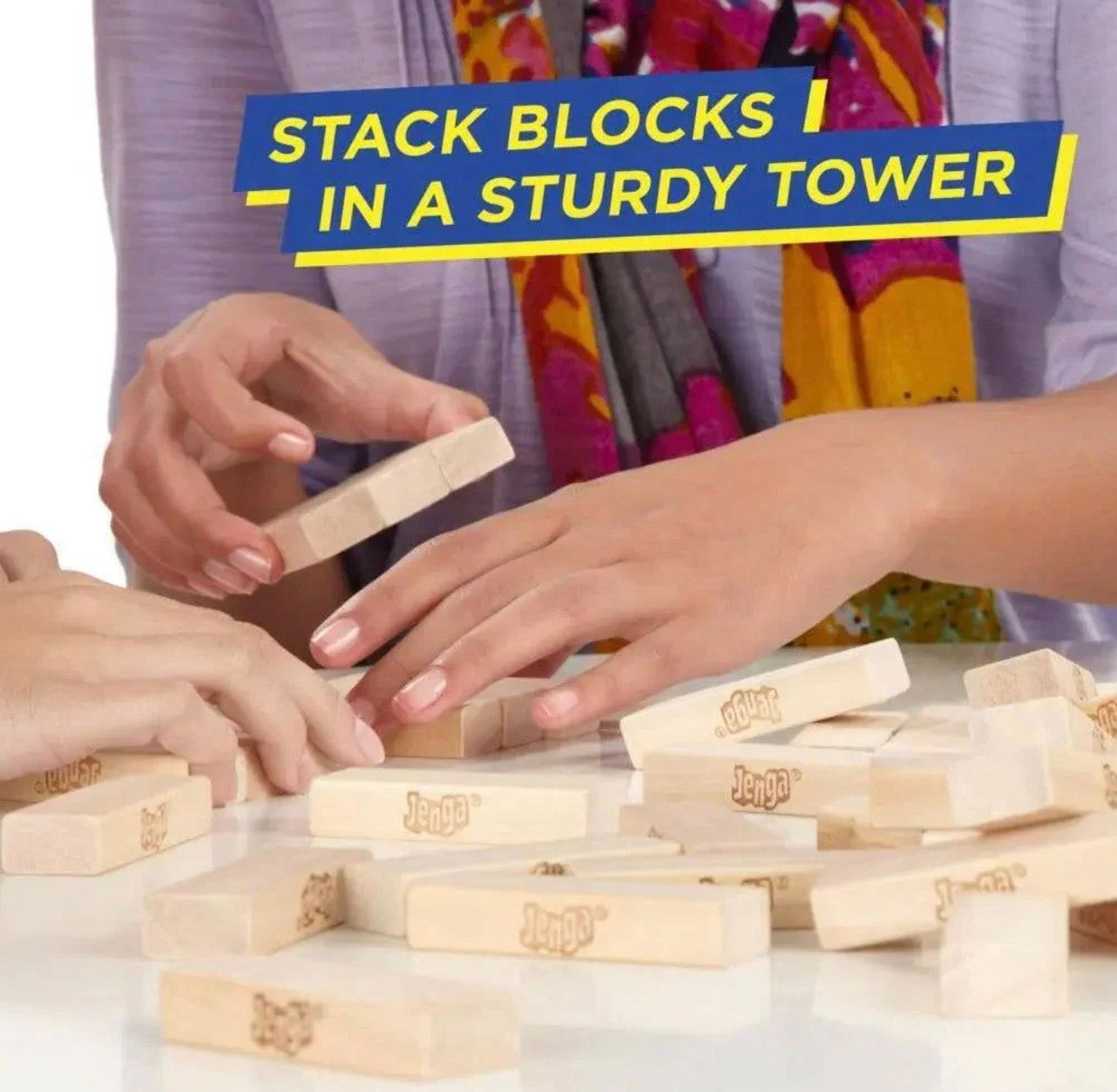 Jenga Classic Game With Hardwood Blocks