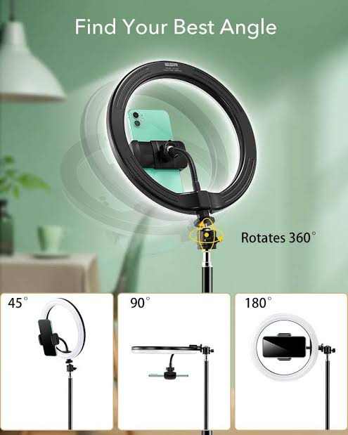 Cell Phone Stand with LED Ring Light