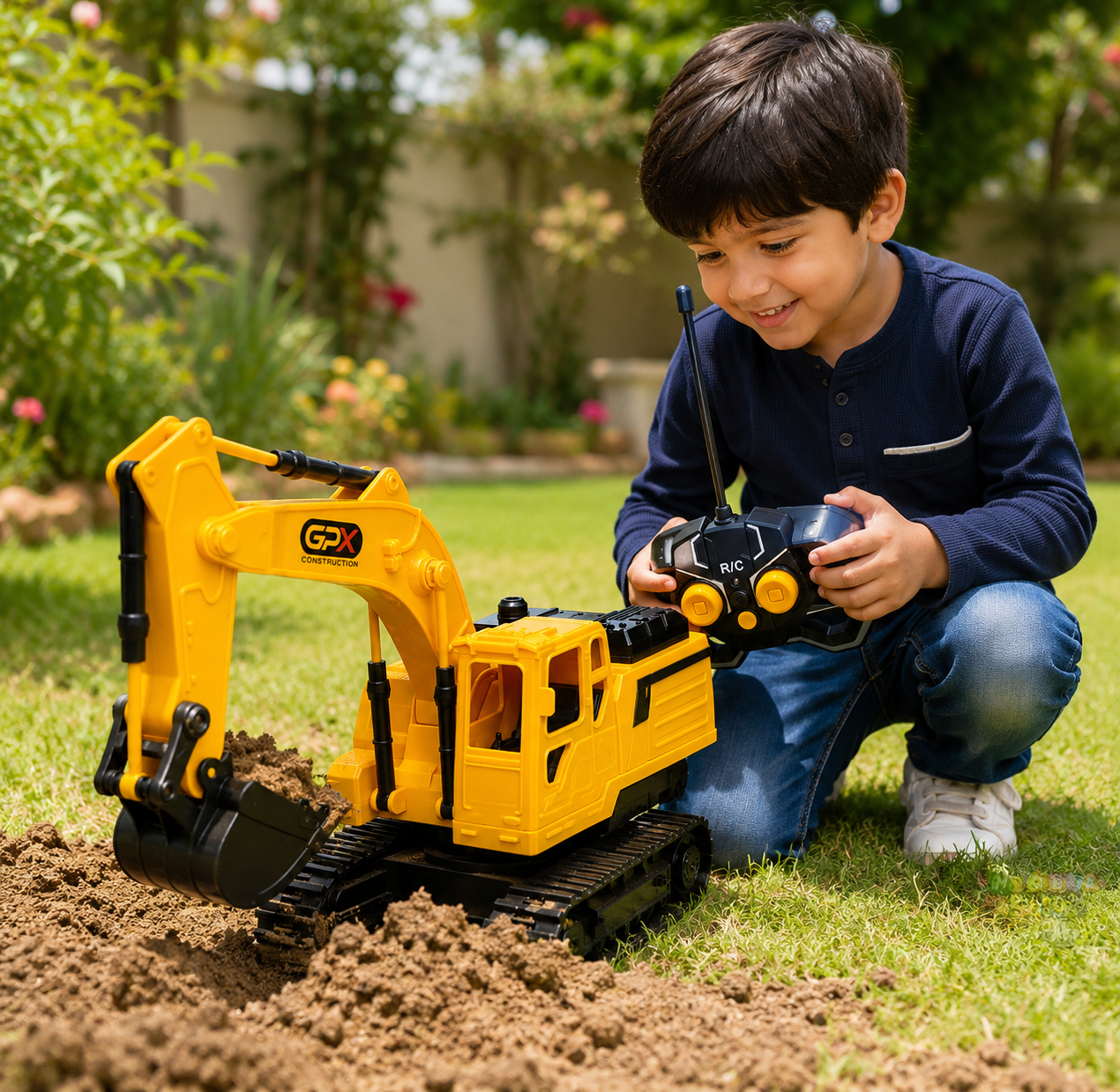 Remote Control Excavator Toy For Kids
