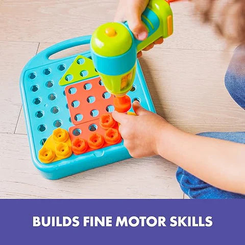 Kids Pretend Play Tools Set With Electric Drill