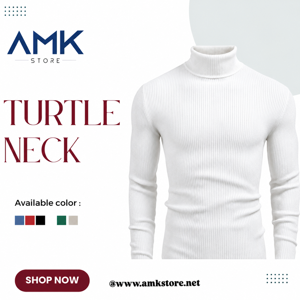 Turtle Neck - White