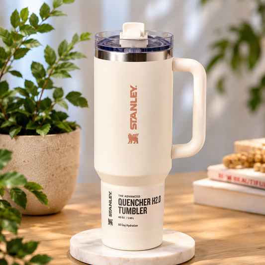 Stanley Flipstraw Quencher 40oz- Cream White