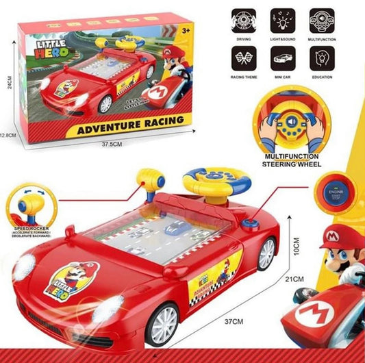 Super Mario Theme Simulation Car Steering Wheel Game