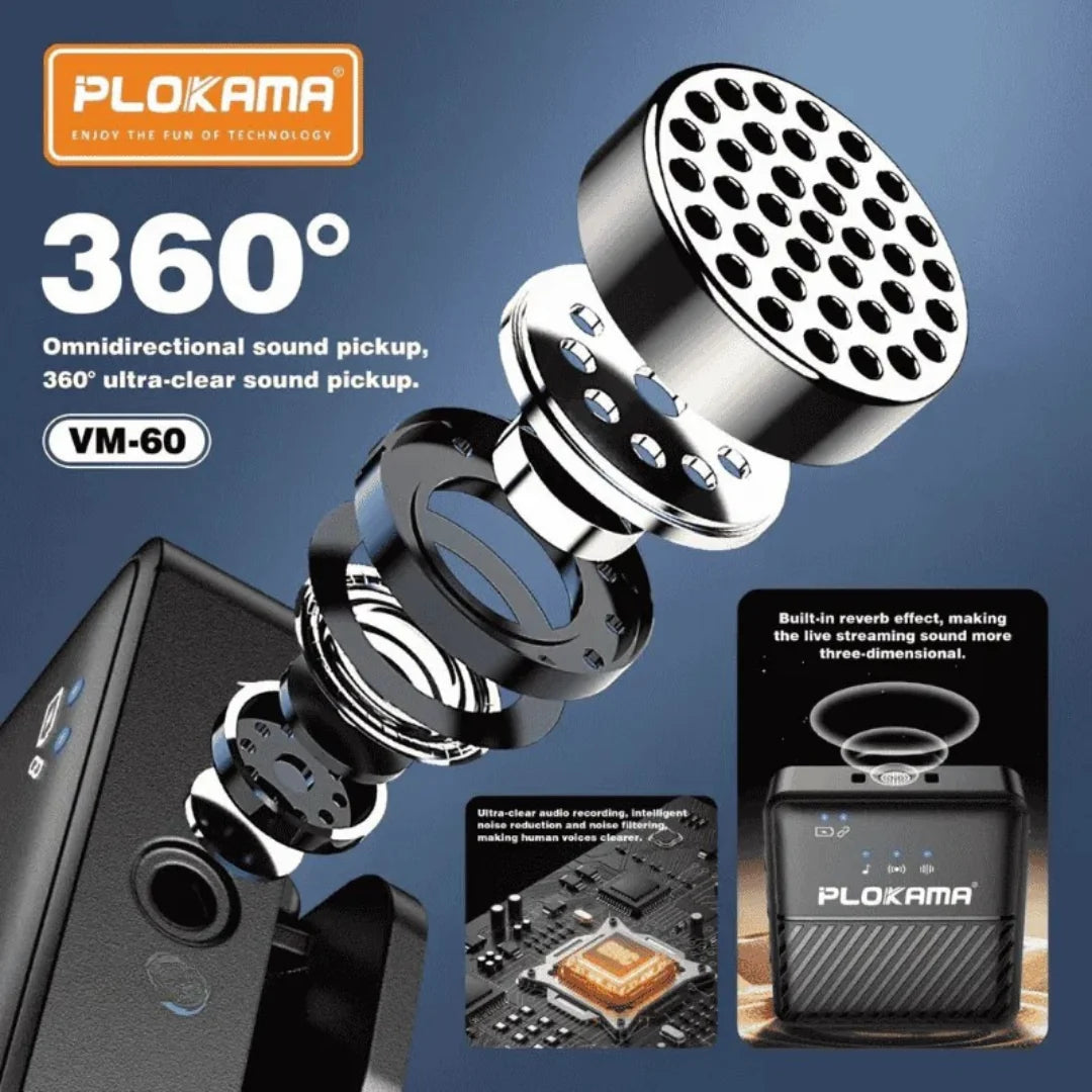 Plokama Wireless Lavalier Microphone- Vm60