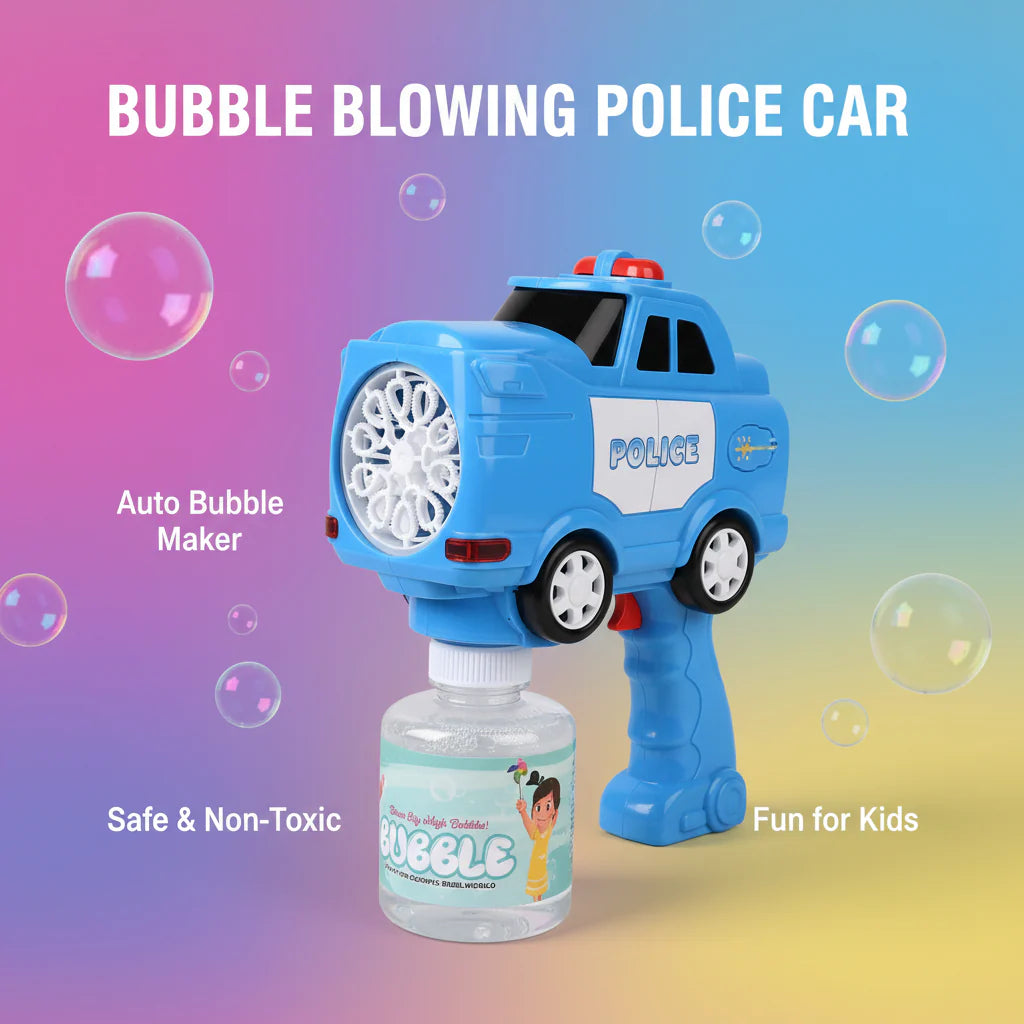 Police Car Bubble Gun Toy for Kids
