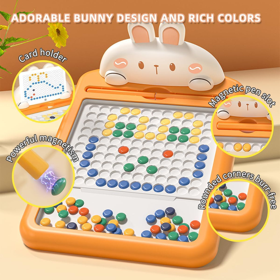 Creative Magnetic Dots Rabit Drawing Board