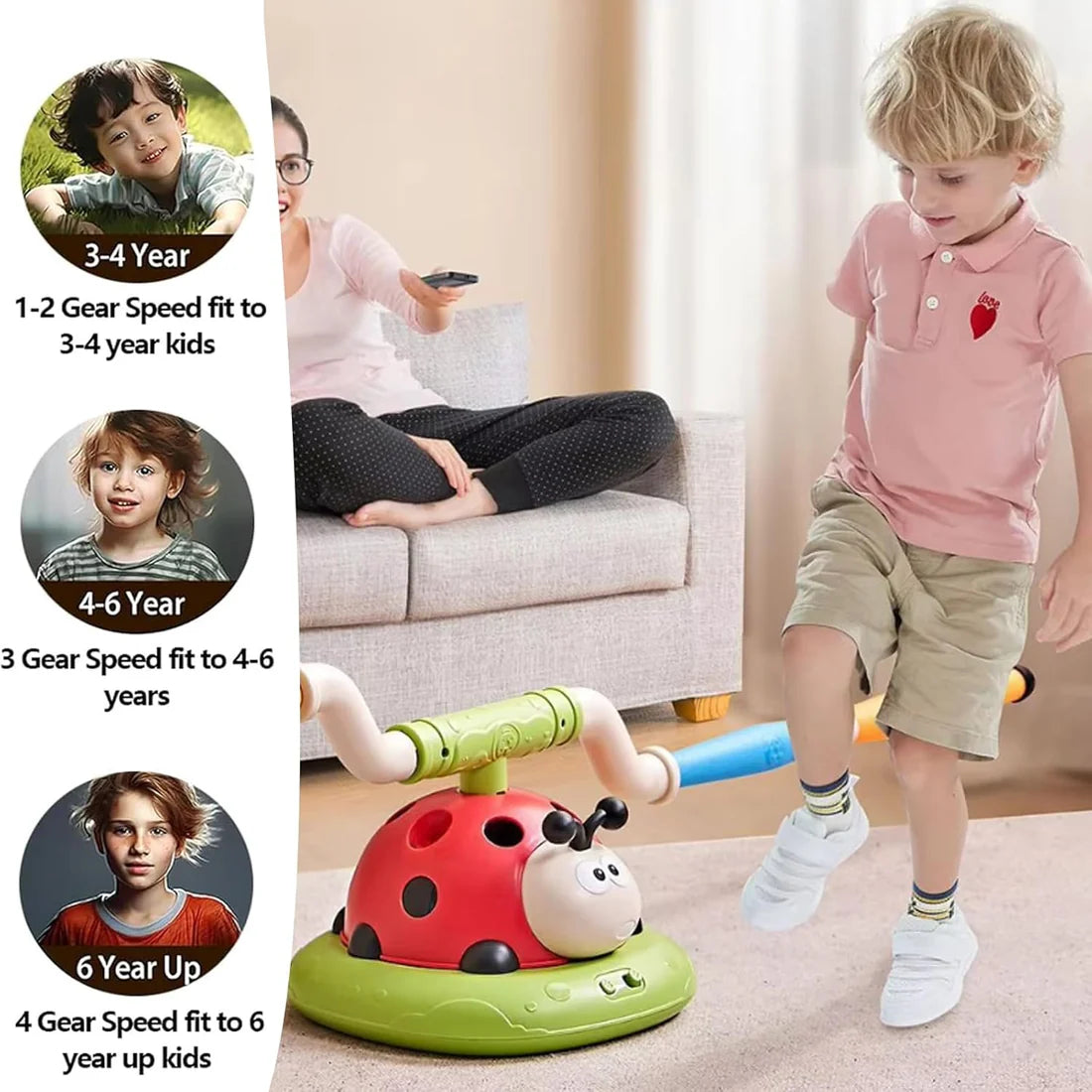 3in1 Musical Jumping Ring Toss and Rocket Launcher - 96Y