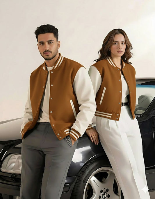 Varsity Jacket- Brown