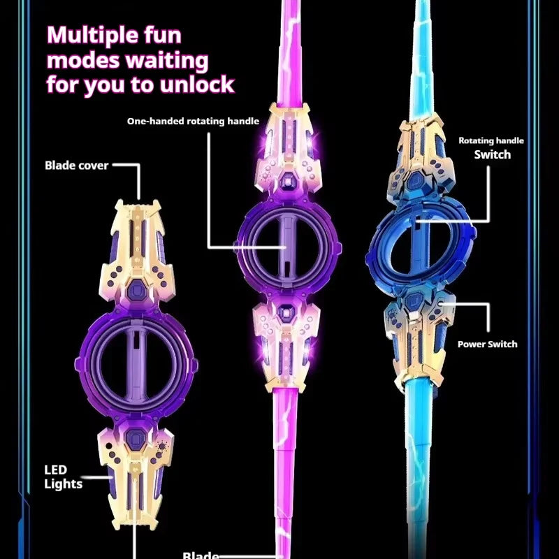Dual-Head Rotate Sword With Sound & Lights