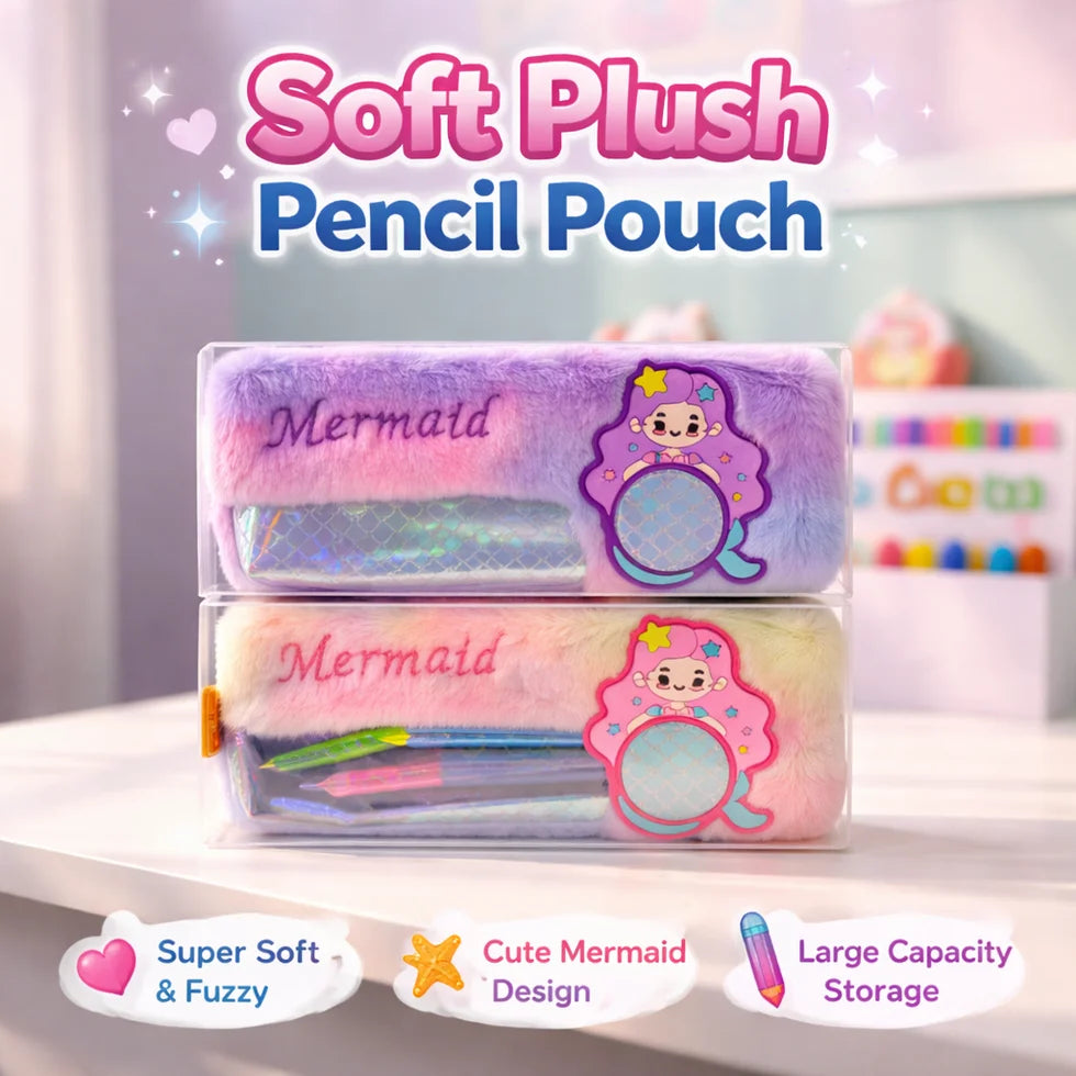 Soft Plush Pencil Pouch For Kids