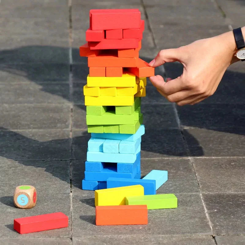Wooden Colorful Jenga