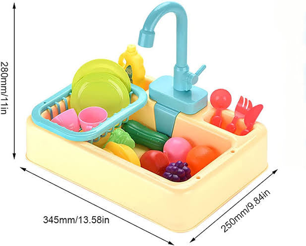Electric Dishwasher Sink Kitchen Set- Yellow