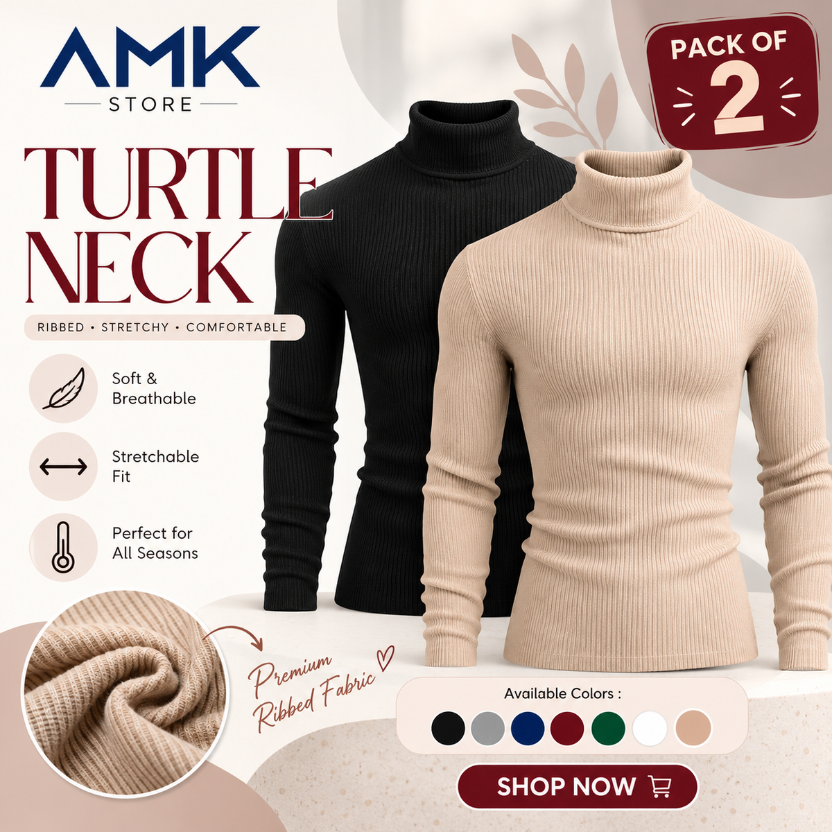 Turtle Neck - Pack of 2