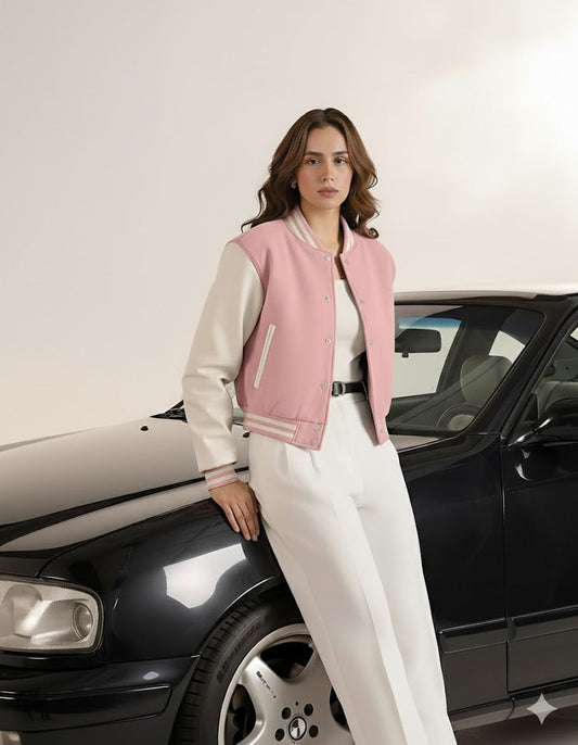 Varsity Jacket-Pink