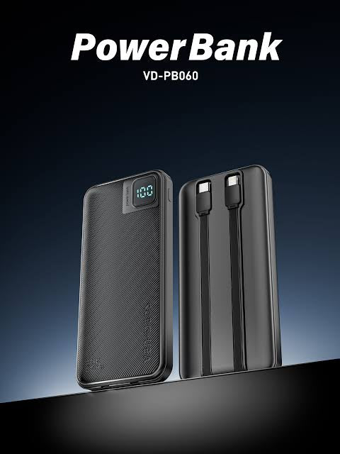 Fast Charging Power Bank 10000mAh with Built-In Cables