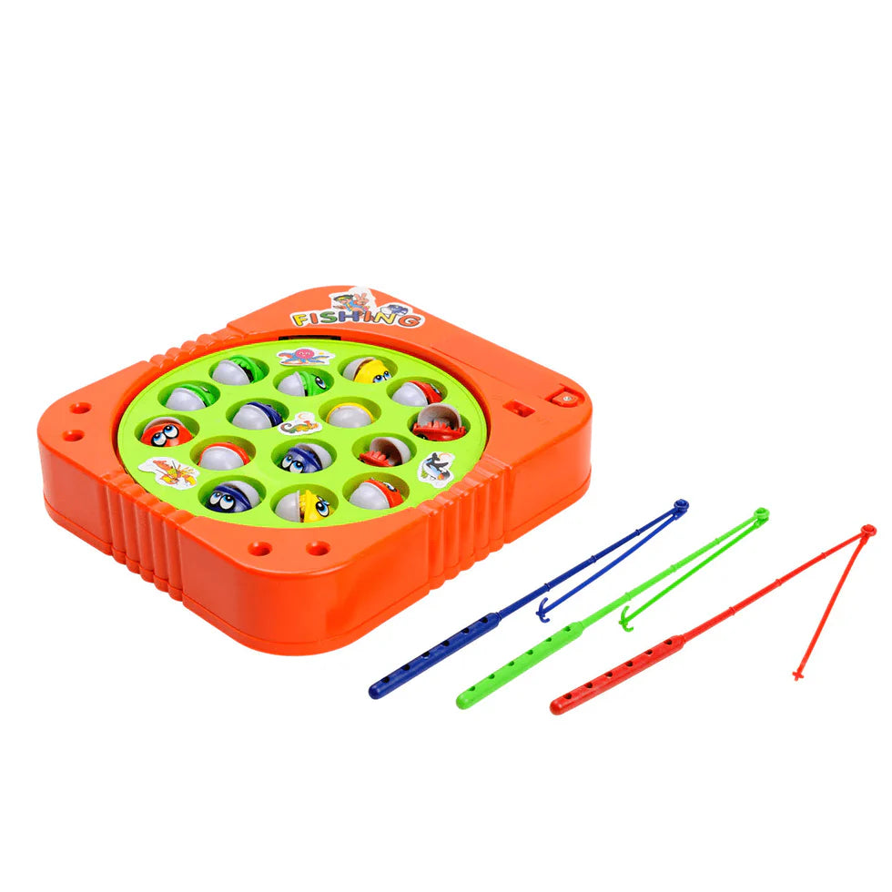 Battery-Operated Rotating Fishing Game Toy for Kids & Toddlers