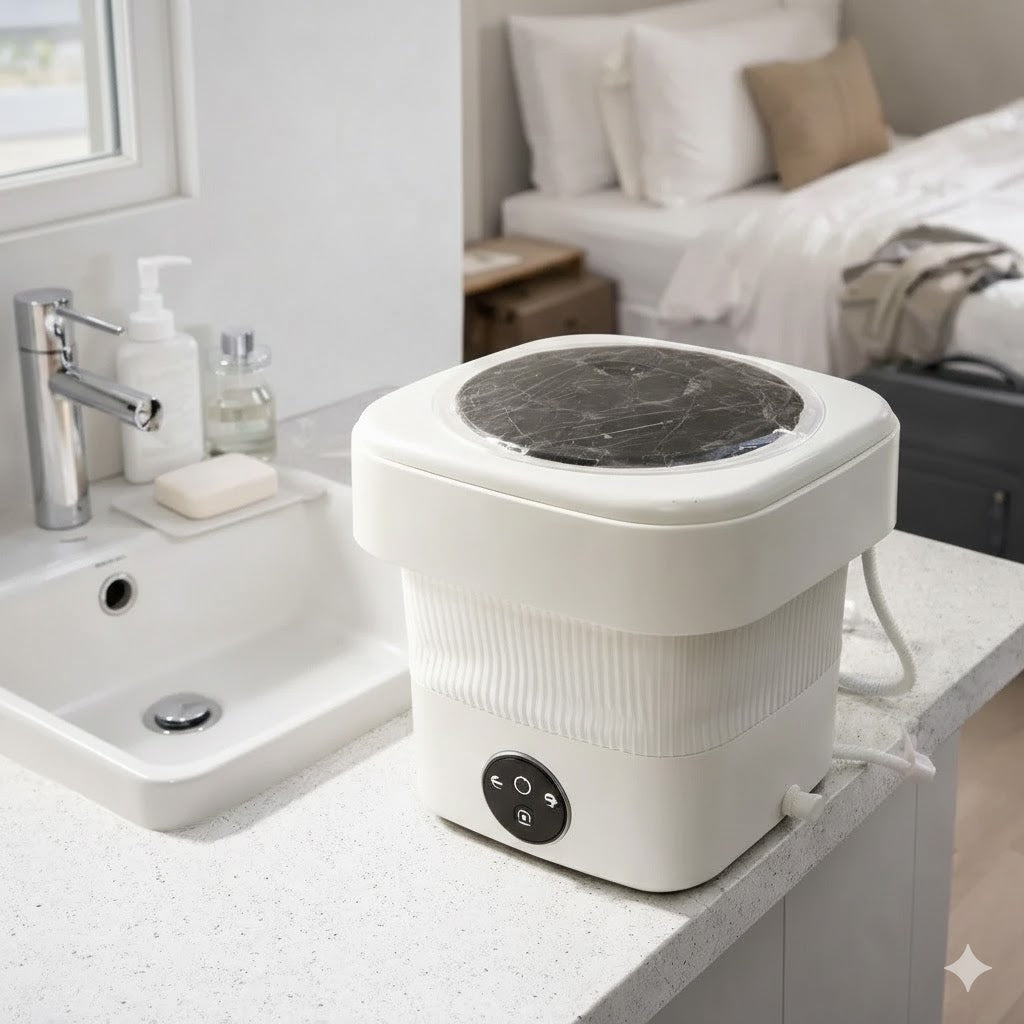 Mini Portable Washine Machine White