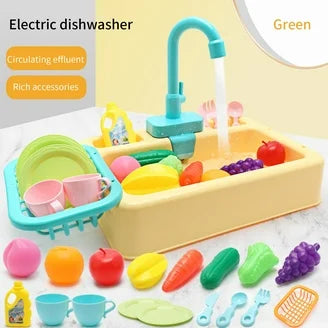 Electric Dishwasher Sink Kitchen Set- Yellow