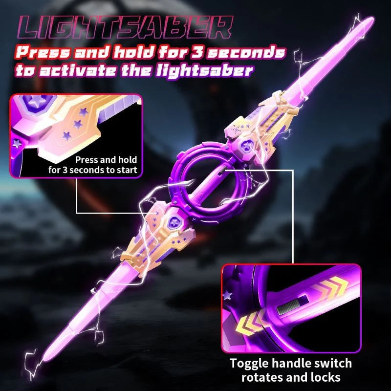 Dual-Head Rotate Sword With Sound & Lights