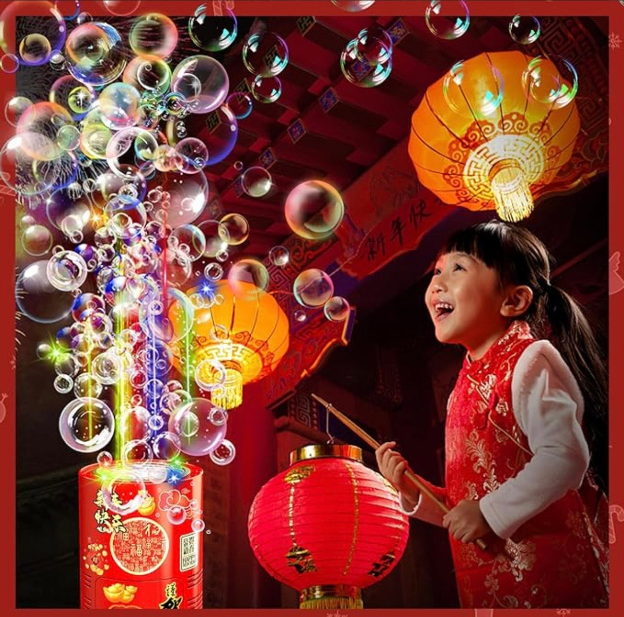 Musical & Lighting Fireworks Bubble Machine (Rechargeable)
