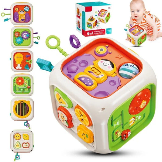 6- in-1 Enlightenment Cube Play Educational Toy
