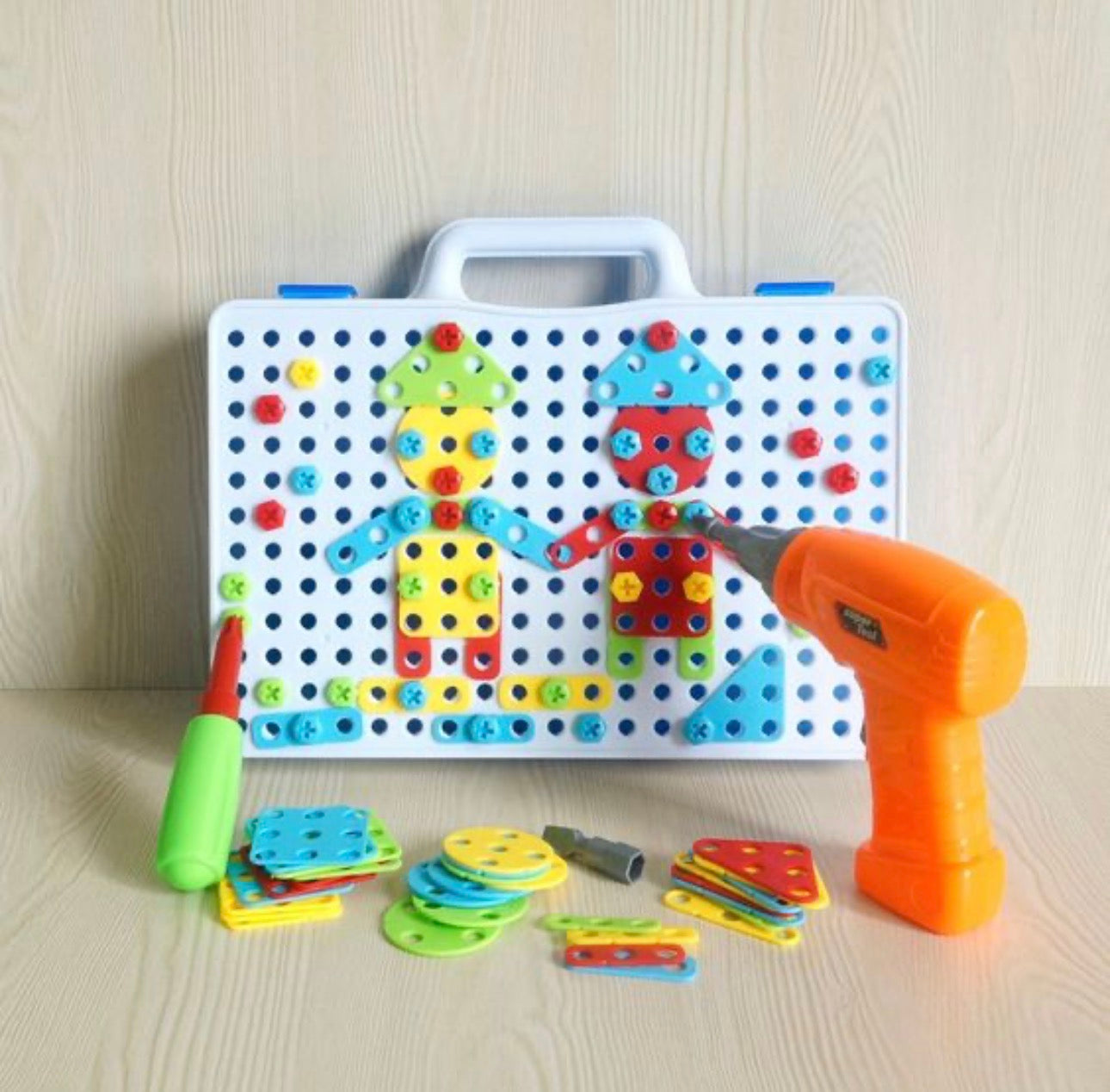 Kids Pretend Play Tools Set With Electric Drill