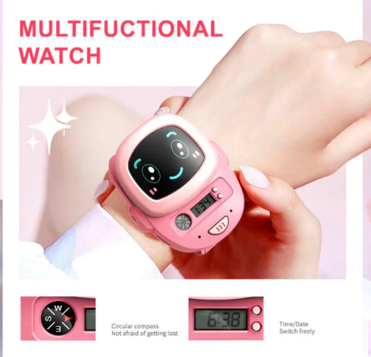 2Pcs Kids Electric Walkie Talkie Watch
