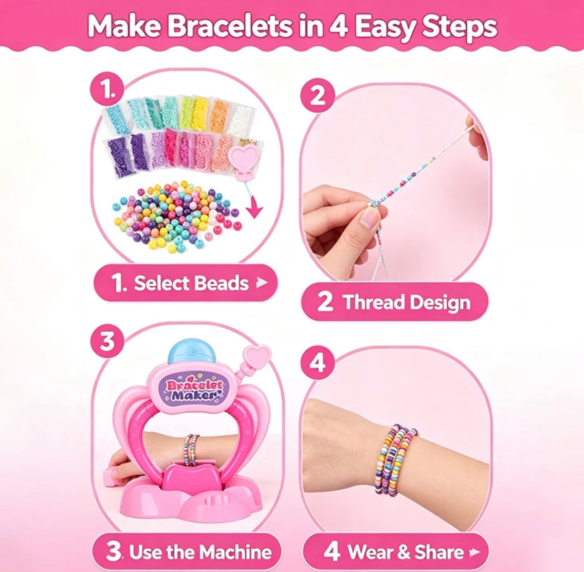 DIY Bracelet Making Machine Bead Kit for Kids