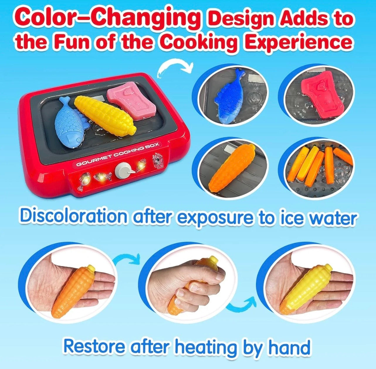 DIY Magic Food Cooking Set – Color-Changing, Bubble-Grill Fun
