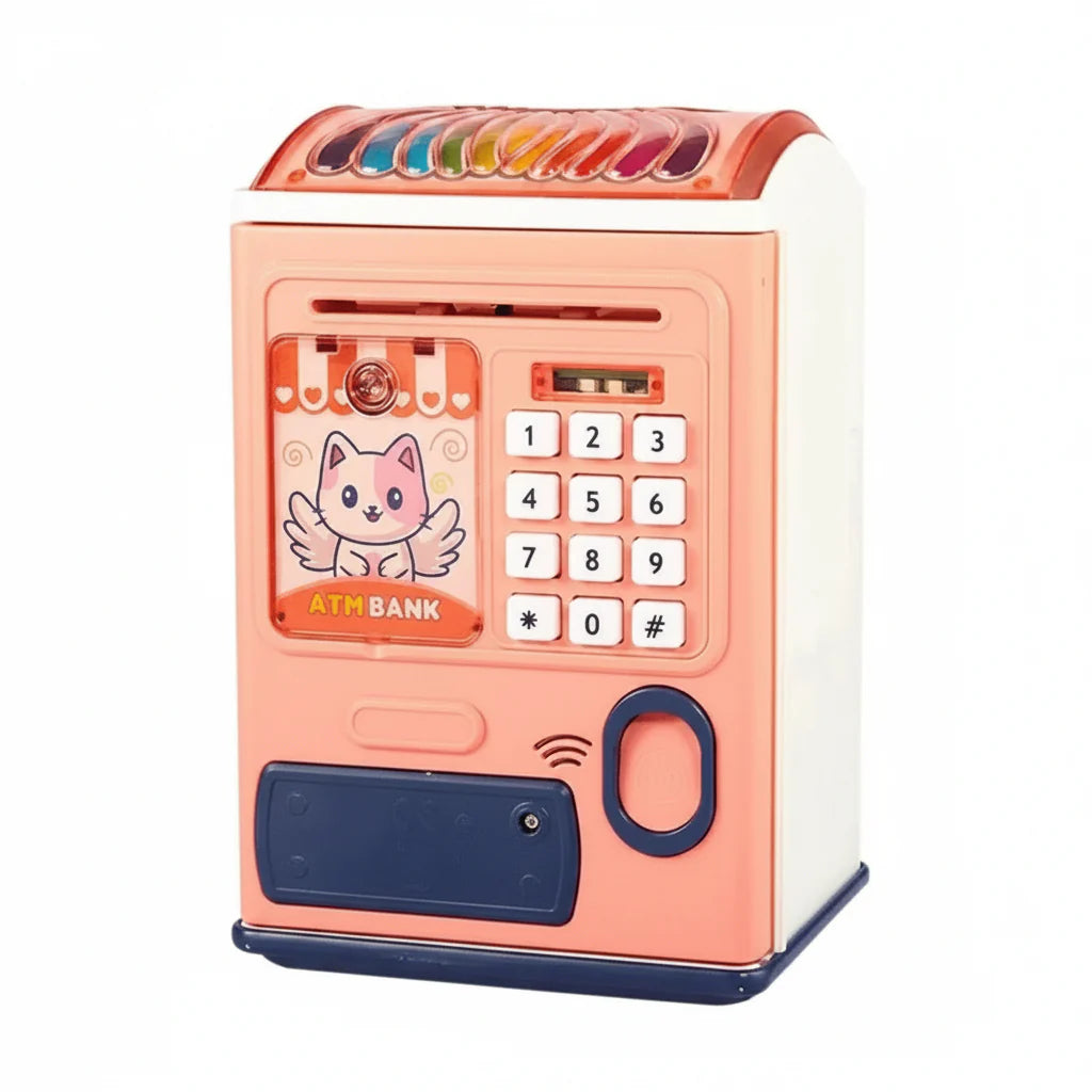 Electronic ATM Piggy Bank for Kids with Fingerprint & Password