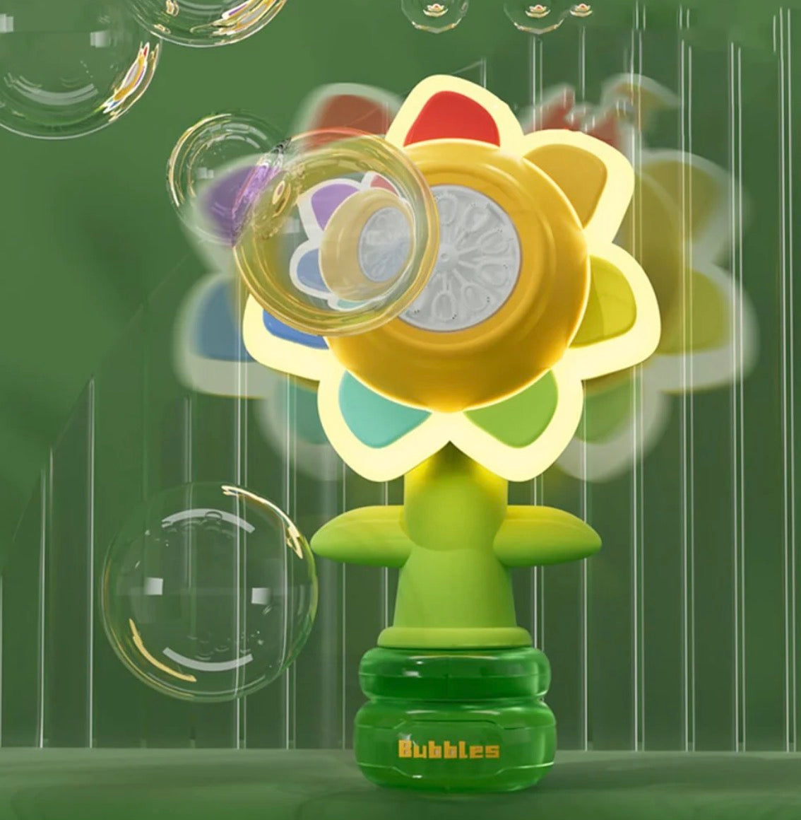 Cute Chargeable Flower Bubble Machine Toy