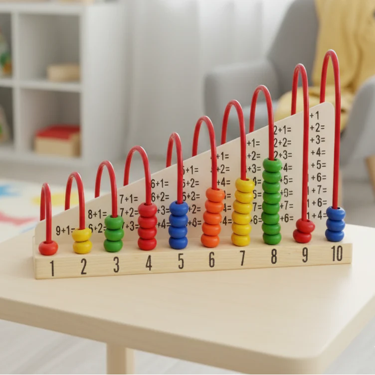 Wooden Calculation Shelf Abacus Toy For Kids