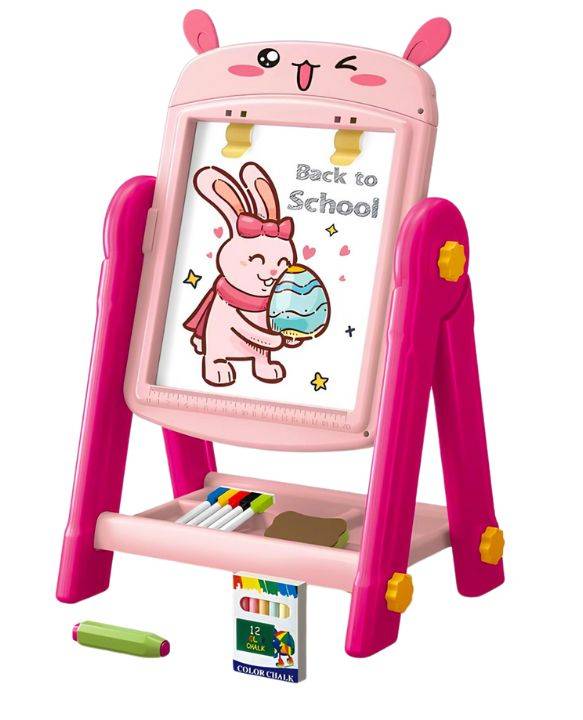 Art Easel Dual Sided Magnetic Drawing Board - Pink