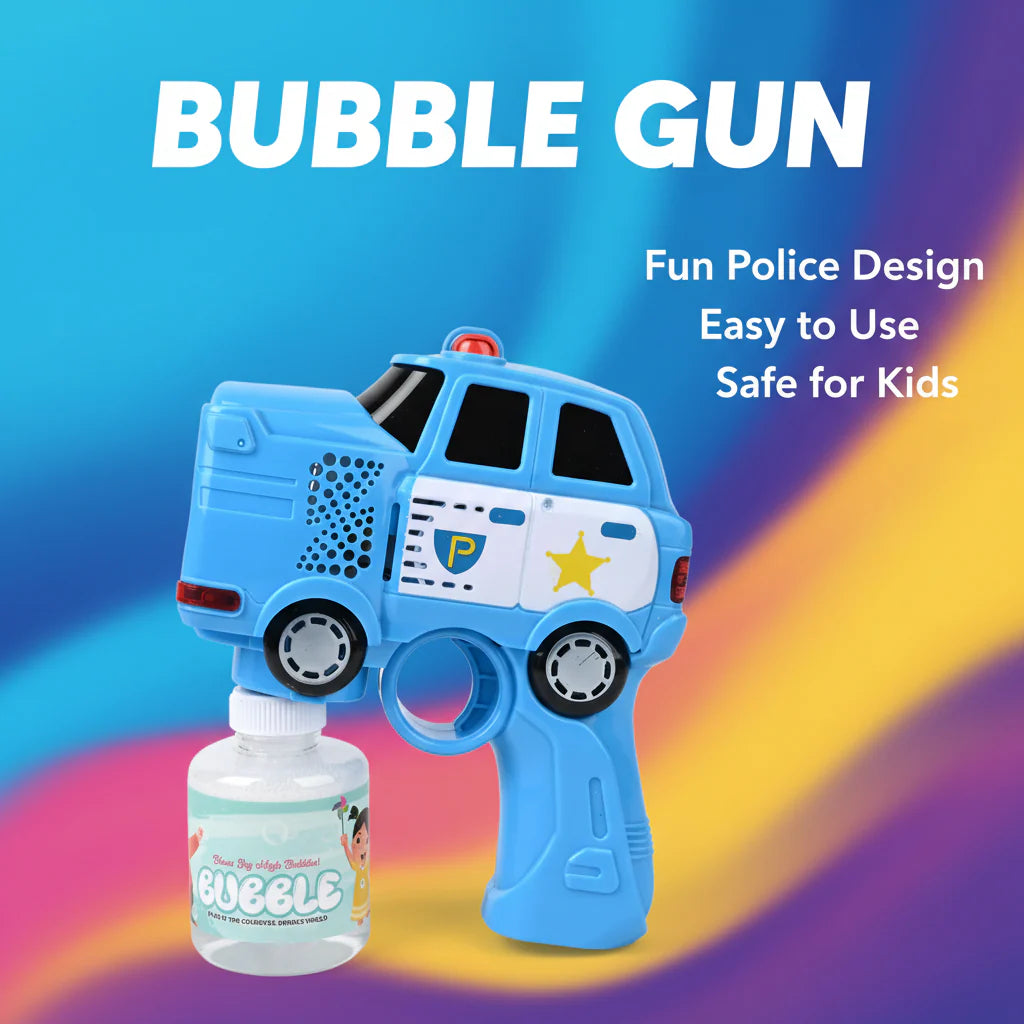 Police Car Bubble Gun Toy for Kids