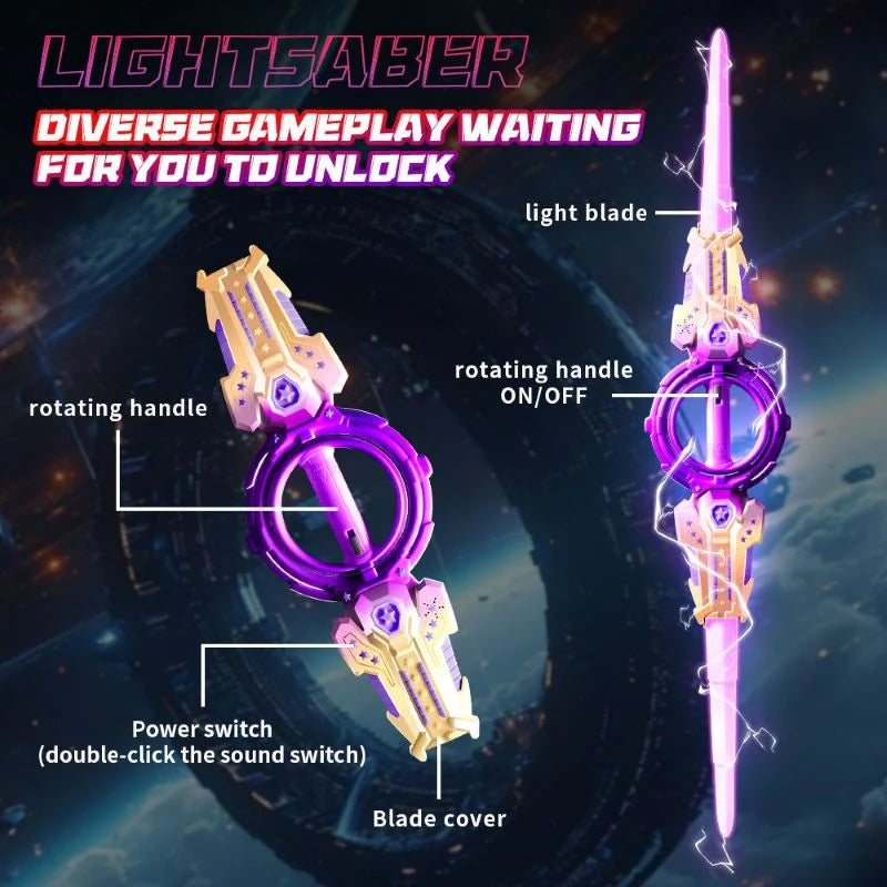 Dual-Head Rotate Sword With Sound & Lights
