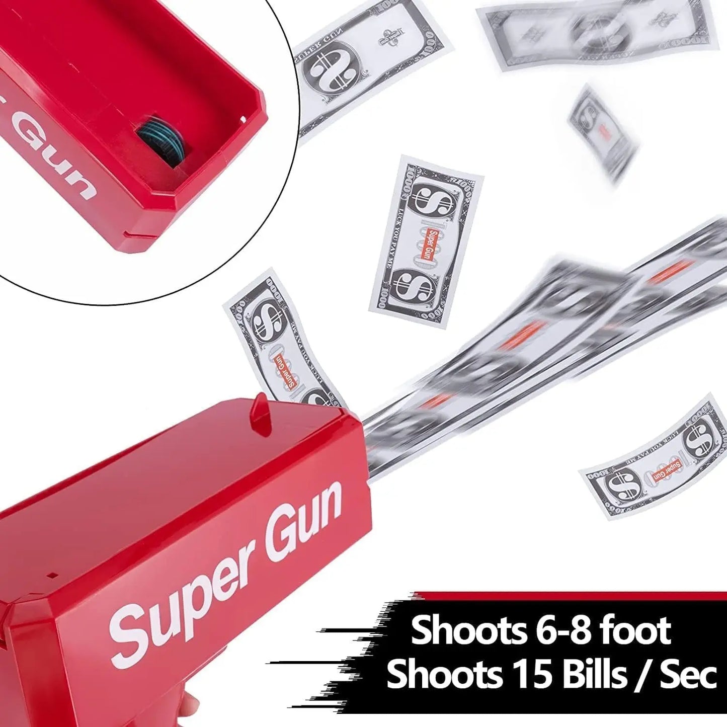 Money Gun Paper Spary Machine Toy