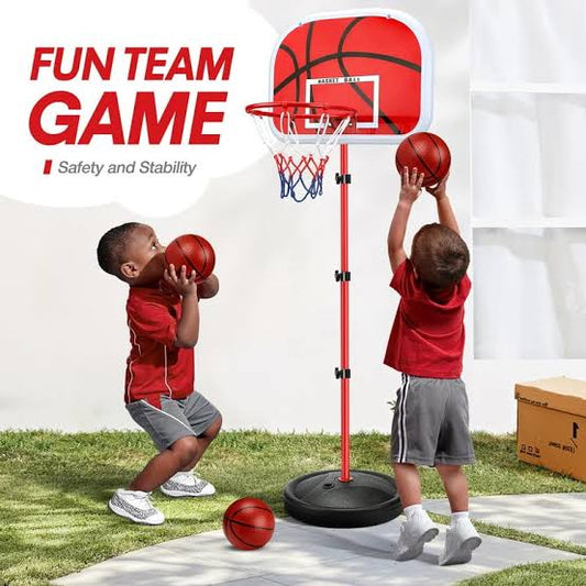 Children's Height Adjustable Basketball Stand Indoor Activity Toy