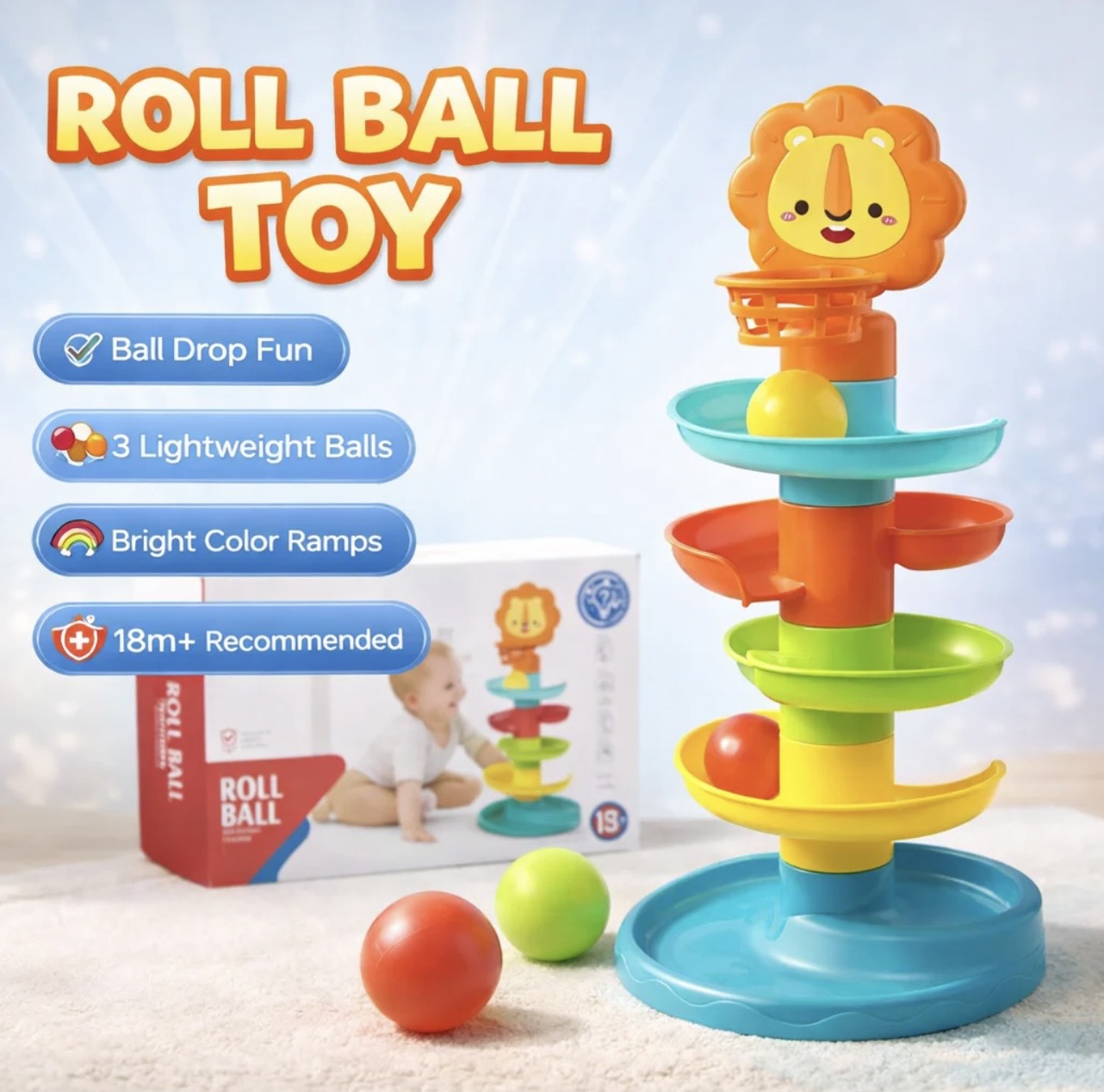 Roll Ball Tower- Early Learning Toy