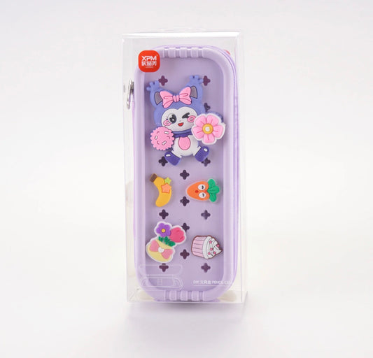 Cute Bunny DIY Silicone Pencil Case – Kawaii Cartoon Stationery Box