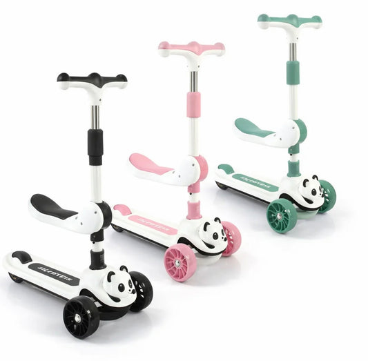 Baby Kids Scooty Wheel Outdoor 3 Wheels 2 In 1 Kick And Foot Scooty