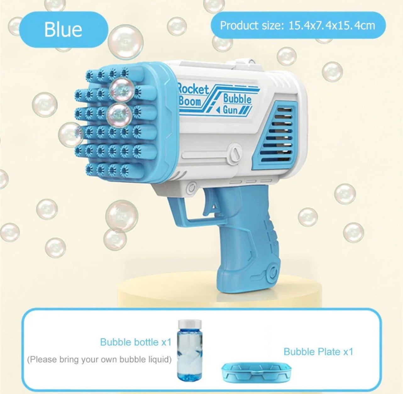 Bubble Machine Gun 36 Holes Blaster For Kids