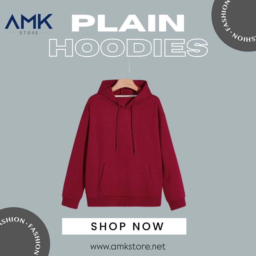 Plain Hoodies - Maroon