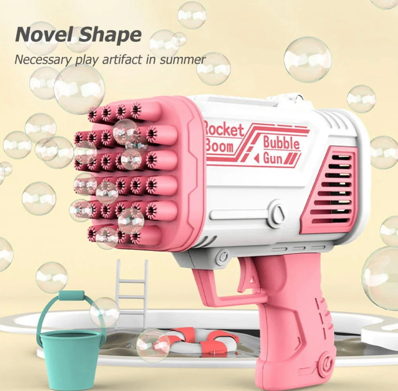 Bubble Machine Gun 36 Holes Blaster For Kids
