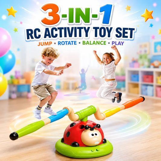 3in1 Musical Jumping Ring Toss and Rocket Launcher - 96Y