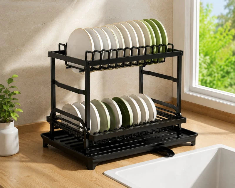 2-Tier Over-Sink Dish Drying Rack